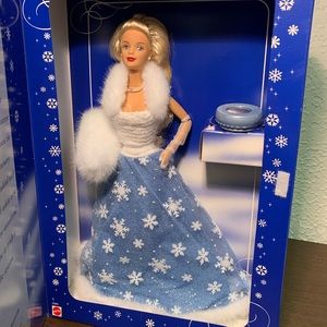 Vintage 1999 Mattel Special Edition Snow Sensation Barbie Dolls NRFB